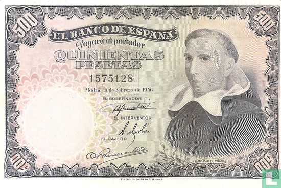 espagne 500 pesetas 1946 - Image 1