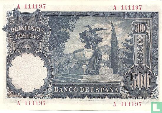 500 pesetas 1951 - Image 2