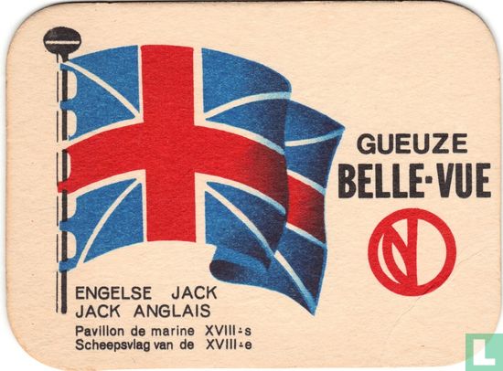 Scheepsvlag van de XVIII e Engelse Jack (10,7cm)