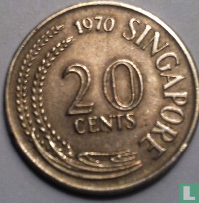 Singapour 20 cents 1970 - Image 1