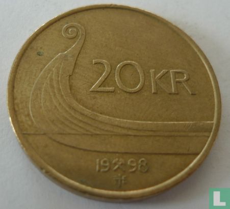 Norwegen 20 Kroner 1998 - Bild 1