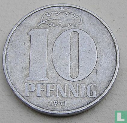 GDR 10 pfennig 1971 - Image 1