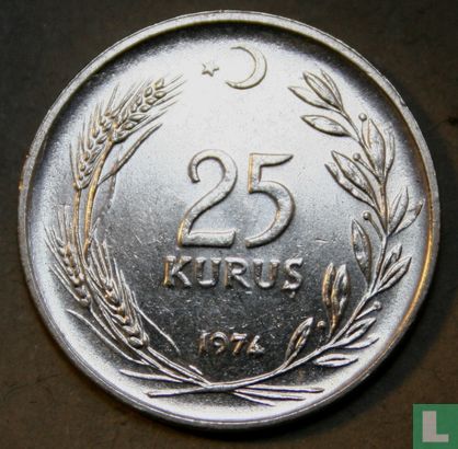 Turkey 25 kurus 1974 - Image 1