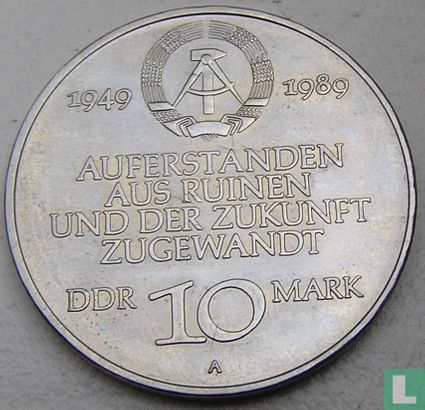 DDR 10 mark 1989 "40 years GDR" - Afbeelding 1