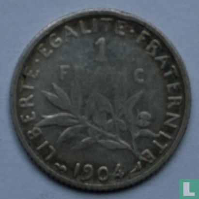 Frankrijk 1 franc 1904 - Afbeelding 1