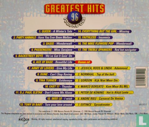 Greatest Hits '96 Volume 1 - Image 2