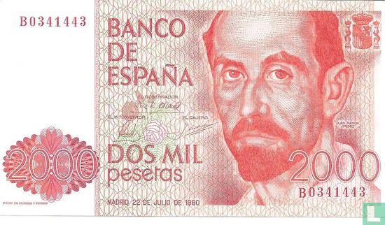 ESPAGNE 2000 pesetas - Image 1