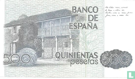 Spanje 500 Pesetas W / O SERIAL - Afbeelding 2