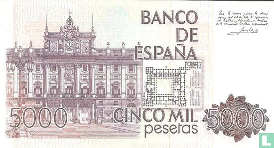 Spanje 5000 Pesetas - Afbeelding 2