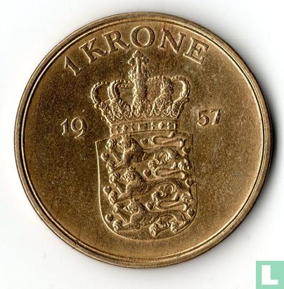 Danemark 1 krone 1957 - Image 1