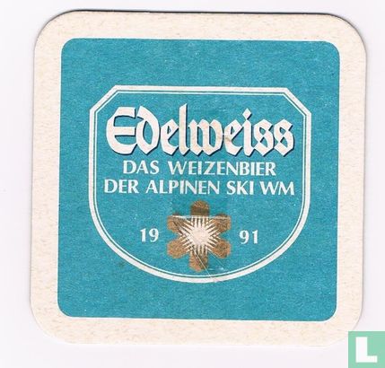 Das Weizen bier der Alpinen Ski WM 1991 / Edelweiss Weizenbier Erfrischt auf edel. - Afbeelding 1