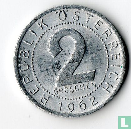 Autriche 2 groschen 1962 - Image 1