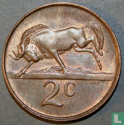 South Africa 2 cents 1989 - Image 2