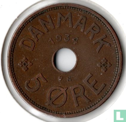 Danemark 5 øre 1934 - Image 1