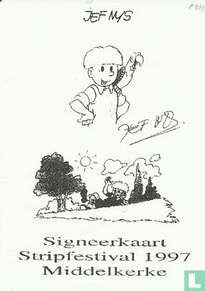 Signeerkaart stripfestival 1997 Middelkerke