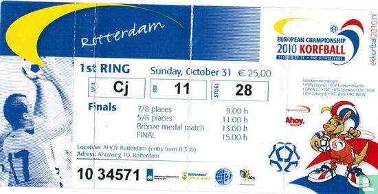 20101031 Finale Europees Kampioenschap Korfbal