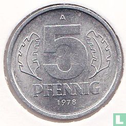 DDR 5 pfennig 1978 - Afbeelding 1
