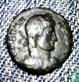 Romeinse Keizerrijk AE4 Kleinfollis van Keizer Constans 347-348 - Afbeelding 2
