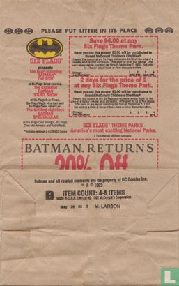 Papieren McDonald's Batman Returns zak - Afbeelding 2