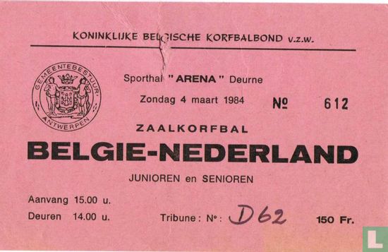 19840304 België - Nederland