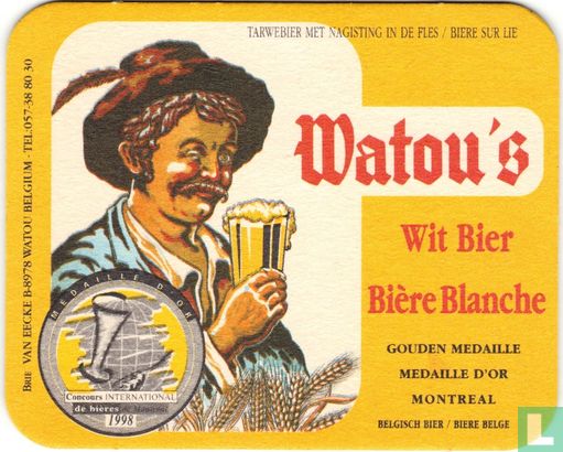 Watou's wit bier bière blanche R/V - Image 1