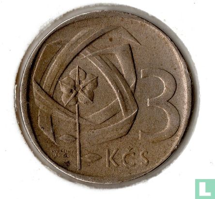 Czechoslovakia 3 koruny 1966 - Image 2