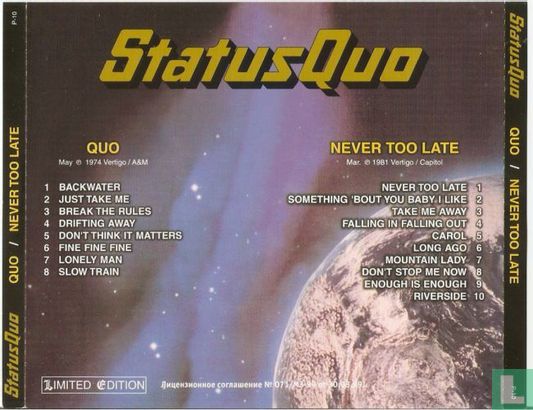 QUO / Never too Late - Afbeelding 2