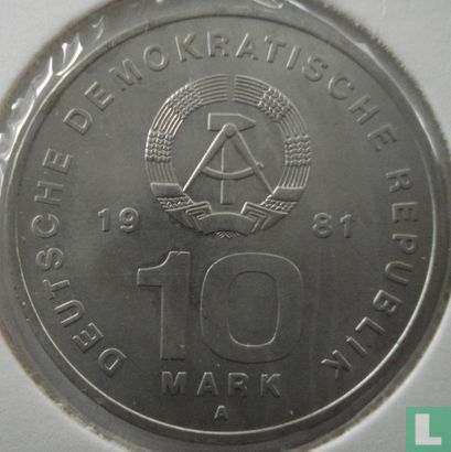 GDR 10 mark 1981 "25th anniversary National people's army" - Image 1