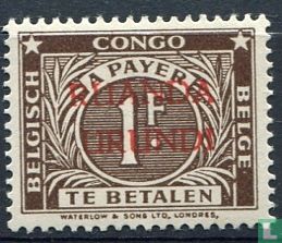 Rwanda-Urundi-3ème série de surimpression de timbres Strafport avec  