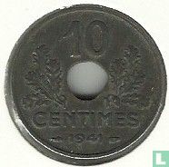 France 10 centimes 1941 (type 4 - 2.5 g) - Image 1