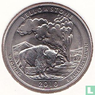 États-Unis ¼ dollar 2010 (D) "Yellowstone national park - Wyoming" - Image 1