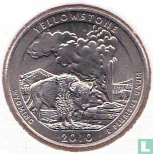 Verenigde Staten ¼ dollar 2010 (P) "Yellowstone national park - Wyoming" - Afbeelding 1