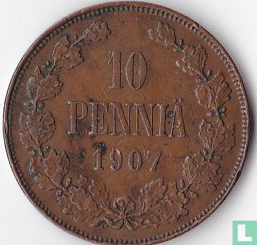 Finland 10 penniä 1907 - Afbeelding 1