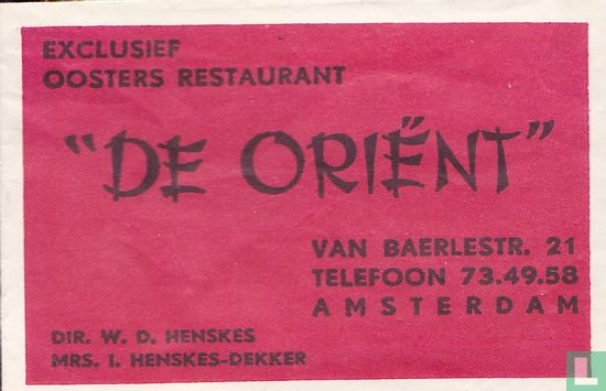 Exclusief Oosters Restaurant "De Oriënt" - Image 1