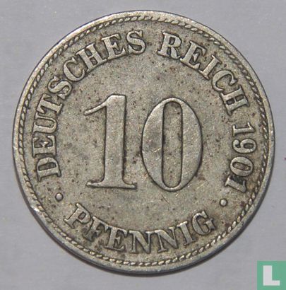 Empire allemand 10 pfennig 1901 (D) - Image 1