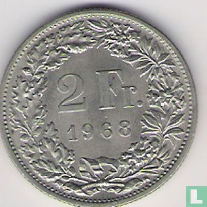 Zwitserland 2 francs 1968 (zonder B) - Afbeelding 1