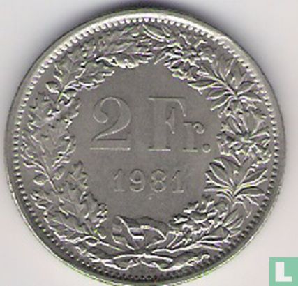 Zwitserland 2 francs 1981 - Afbeelding 1