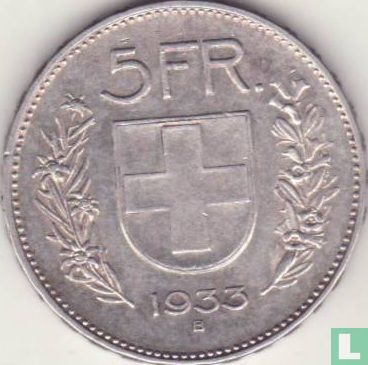 Schweiz 5 Franc 1933 - Bild 1