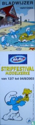 Bladwijzer Muzieksmurf stripfestival Middelkerke