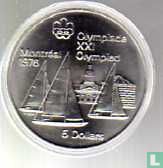 Canada 5 dollars 1973 "XXI Olympics in Montreal - sailboats ahead of Kingston" - Afbeelding 2