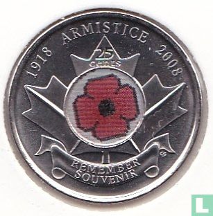 Canada 25 cents 2008 "90th anniversary End of World War I" - Afbeelding 1