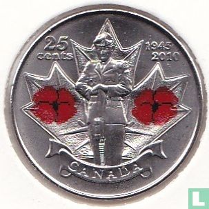 Canada 25 cents 2010 "65th anniversary End of World War II" - Image 1