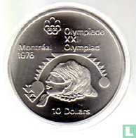 Canada 10 dollars 1975 "XXI Olympics in Montreal - women's shot put" - Image 2