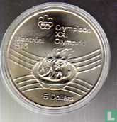 Kanada 5 Dollar 1976 "XXI Olympics in Montreal - Olympic flame" - Bild 2