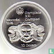 Canada 10 dollars 1974 "XXI Olympics in Montreal - Zeus" - Image 2
