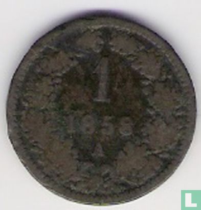 Oostenrijk 1 kreuzer 1858 (A) - Afbeelding 1