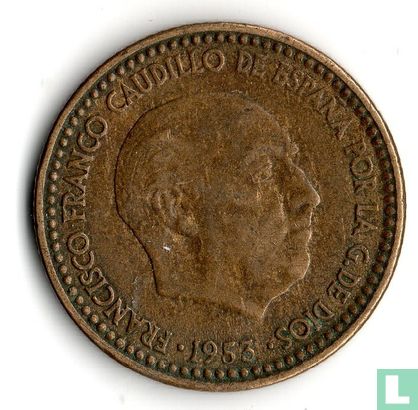 Spain 1 peseta 1953 (1963) - Image 2