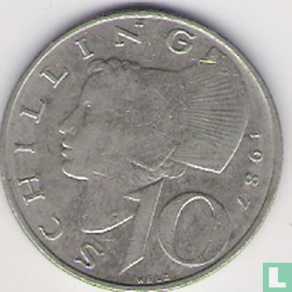 Oostenrijk 10 schilling 1987 - Afbeelding 1