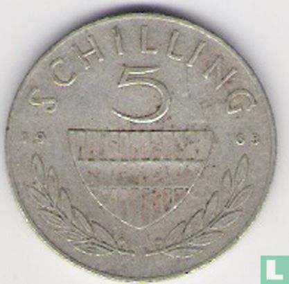Oostenrijk 5 schilling 1963 - Afbeelding 1