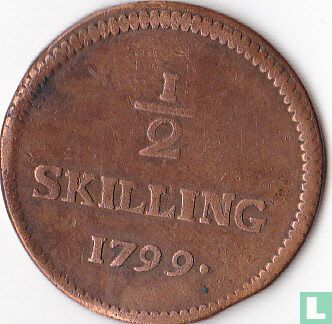 Sweden ½ skilling 1799 - Image 1